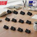 Heavy Duty Binder Clips – Strong 41mm Grip, 12 Pack