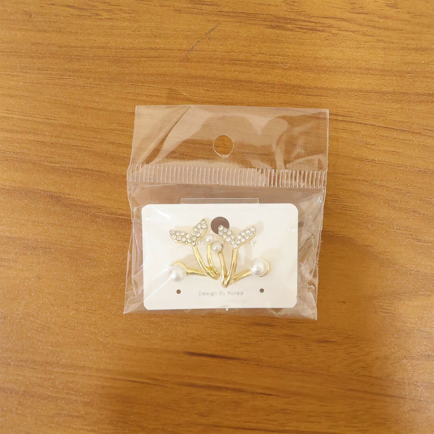 Korean Style Mermaid Tail Pearl Stud Earrings for Women & Girls