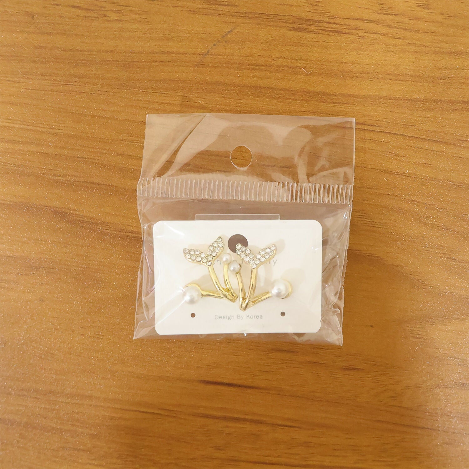 Korean Style Mermaid Tail Pearl Stud Earrings for Women & Girls