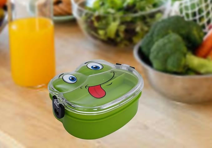Froggy Shaped Double Layer Lunch Box for Kids