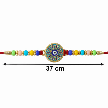 Evil Eye Mandala Rakhi showcasing intricate details