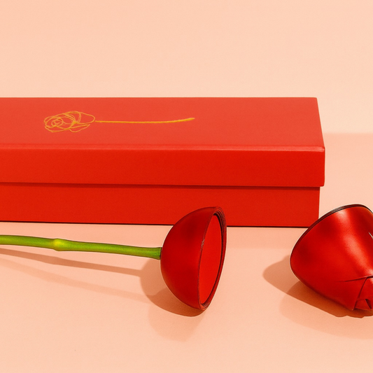 Luxury Metallic Rose with Elegant Gift Box and Carry Bag | Eternal Artificial Rose Flower Gift for Valentine’s Day, Birthday, Anniversary, Wedding, or Romantic Décor | Premium Long-Stem Rose Keepsake for Women and Couples