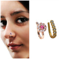 Non-Piercing Nose Ring Set – Gold & Rose Gold Clip-On Design