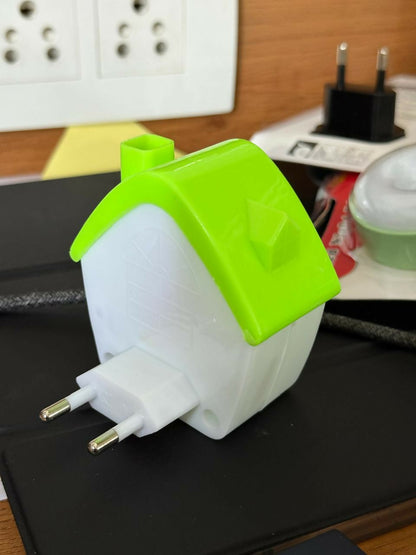 Plug-In LED Night Lamp for Kids Room | Cute House Shape Night Light