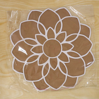 Large Flower Rangoli Stencil for Diwali Decoration, Puja and Festive Floor Art