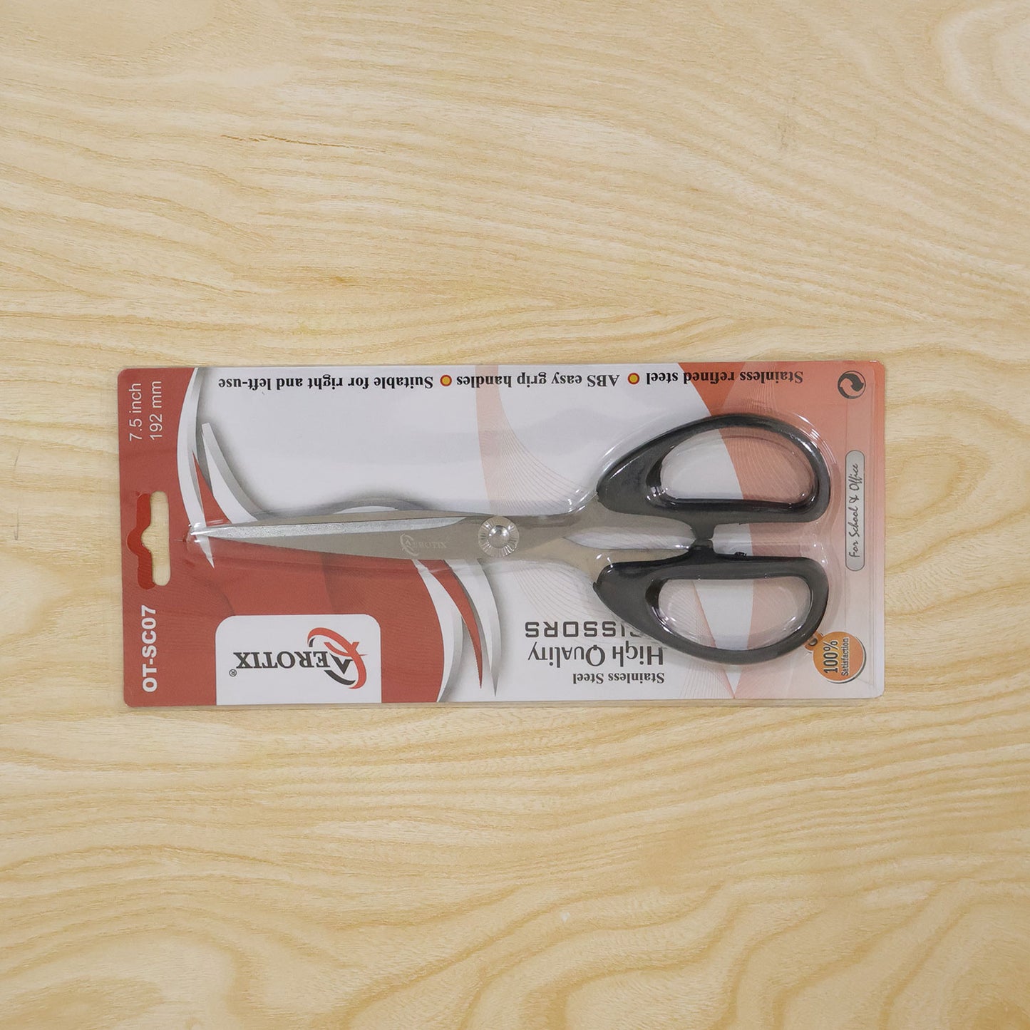 Multipurpose 7.5 Inch Stainless Steel Scissors with Comfort Grip for Craft & Office