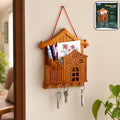 Wall-Mounted Wooden Key Holder – Stylish & Space-Saving Organizer