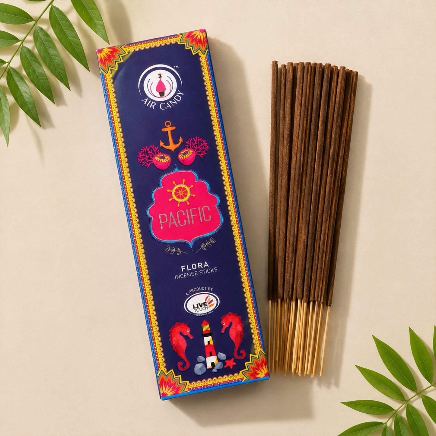 Pacific Flora Incense Sticks with Long Lasting Fragrance and Refreshing Aroma