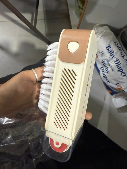 Manual Carpet & Sofa Cleaning Brush with Built-In Soap Dispenser