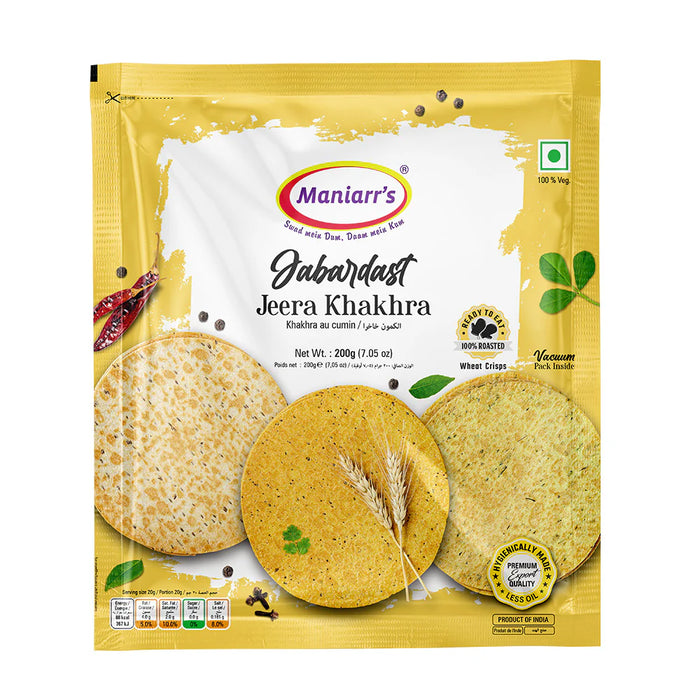 Maniarr's Jeera Khakhra Wheat Chips (200Gm)