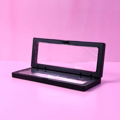 Closed top view of jewellery display box 18x7cm