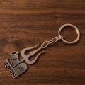Lord Mahakal Trishul Damru Shivling Metal Keychain | Spiritual Gift for Shiva Devotees