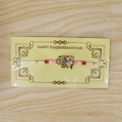 Krishna with Cow Designer Rakhi Traditional & Comfortable for Brother (5pcs)