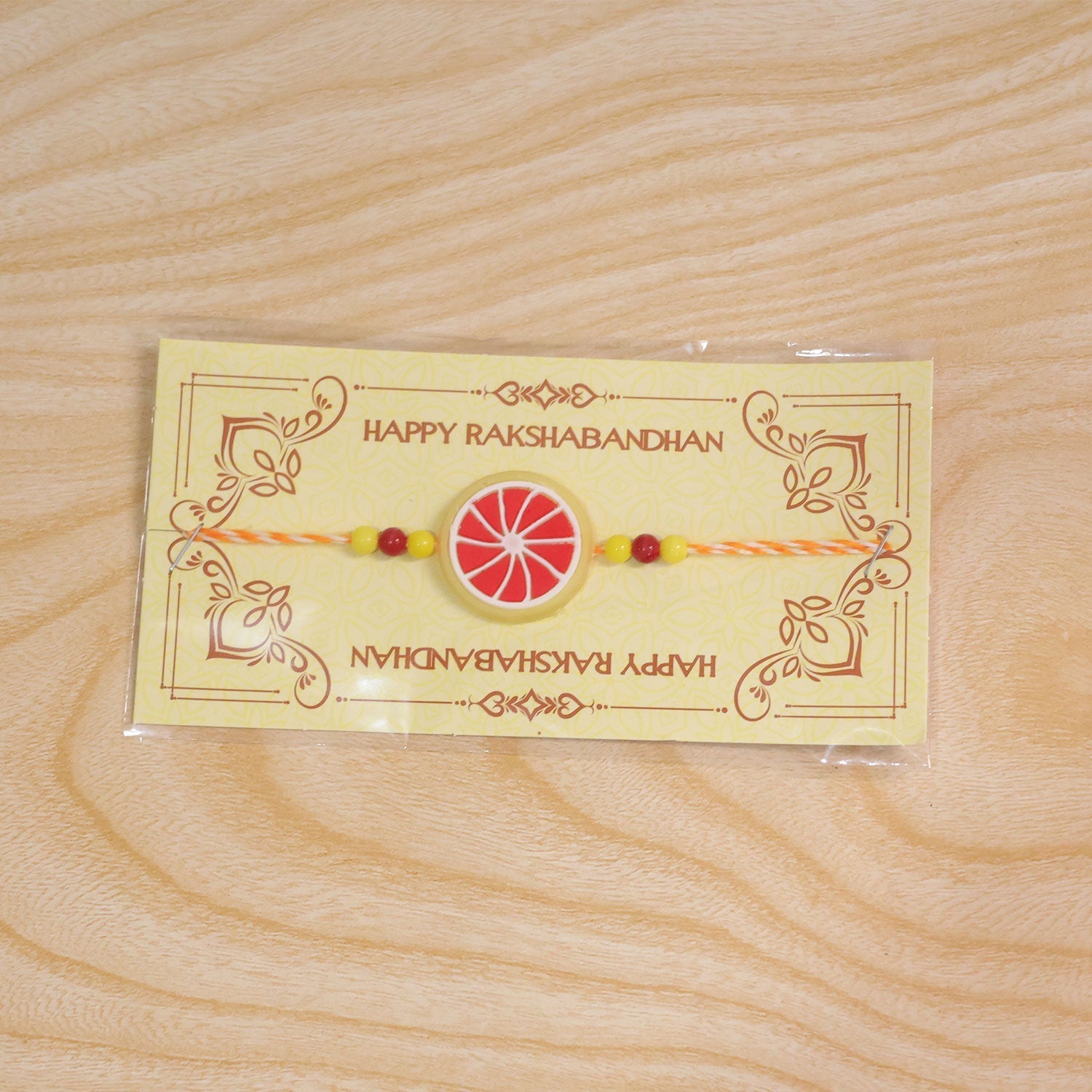 Fruit Slice Rakhi for Brother Beaded Charm Design (5pcs)