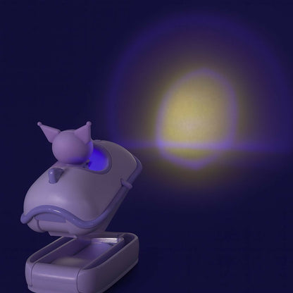 Purple Mini Folding LED Car Night Light with Clamp Base for Kids