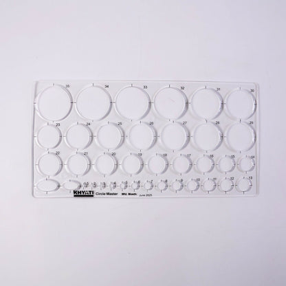 Plastic Circle Master Drawing Template & Multiple Circle Sizes for Drafting (Pack of 10)