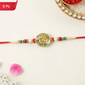 Om Stone Studded Designer Rakhi for Raksha Bandhan (5pcs)