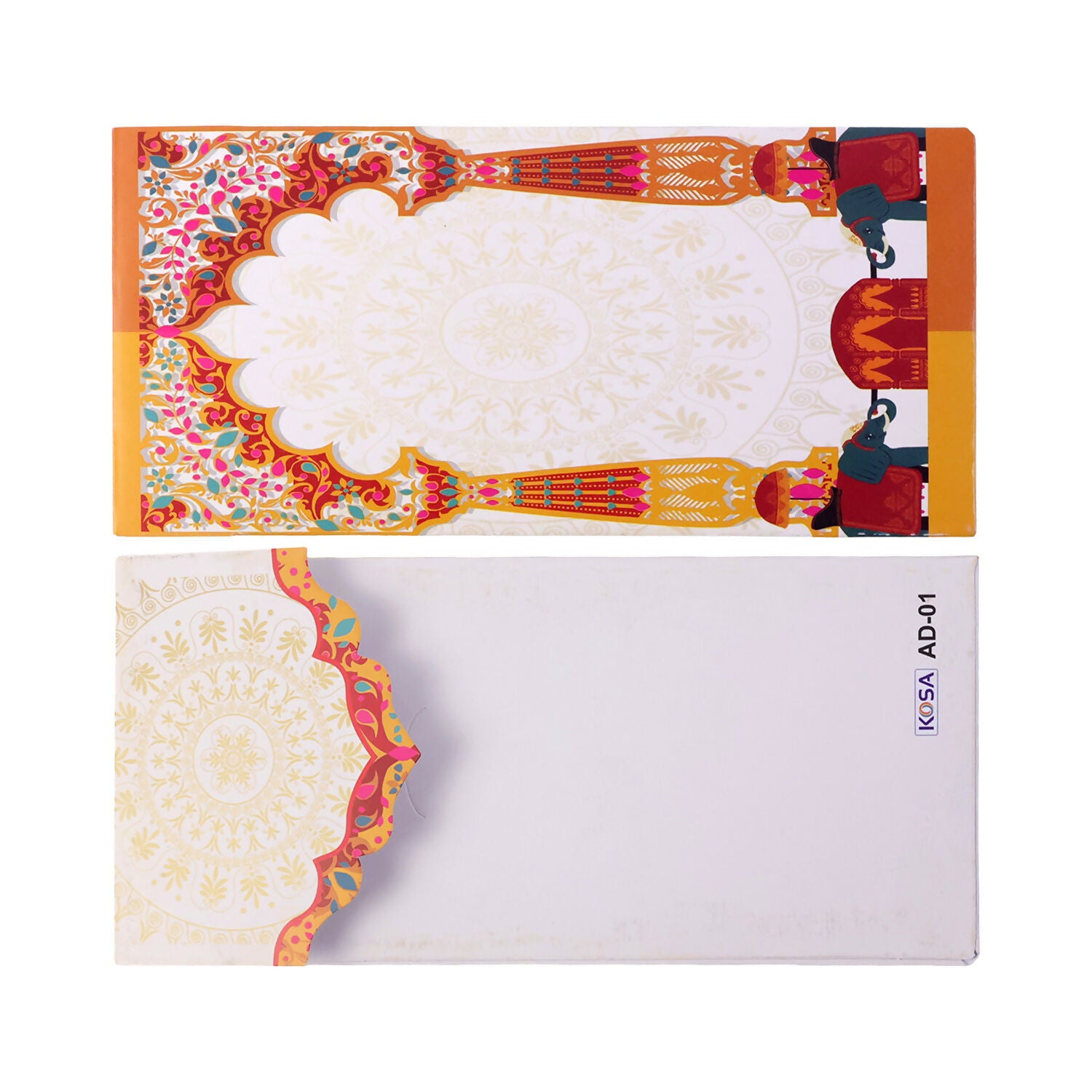 Traditional Wedding Shagun Money Envelope Elephant Design Pack of 10 Pieces