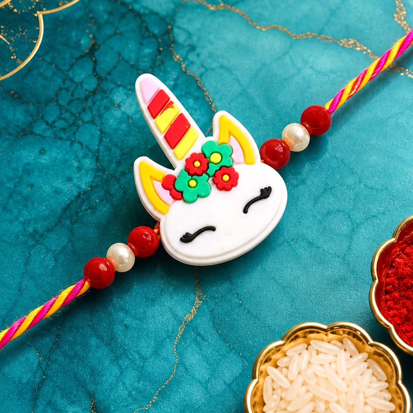 Unicorn Rakhi for Brother Beaded Designer Raksha Bandhan Thread (10pcs)