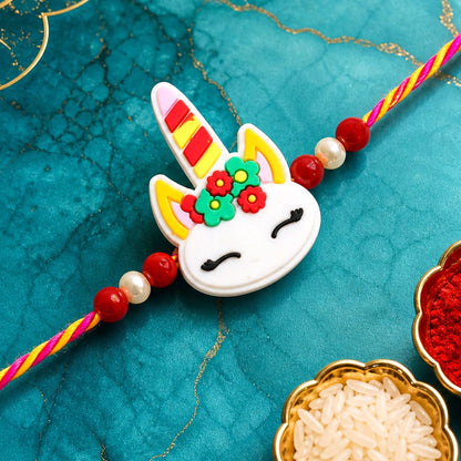 Unicorn Rakhi for Brother Beaded Designer Raksha Bandhan Thread (5pcs)