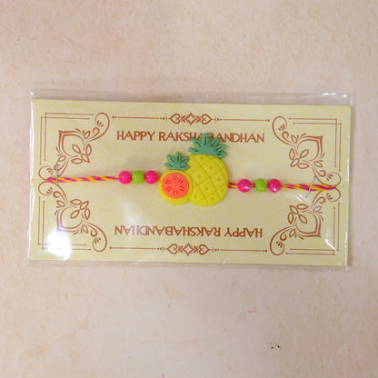 Pineapple Fruit Charm Rakhi for Brother Designer Kids Rakhi (10pcs)