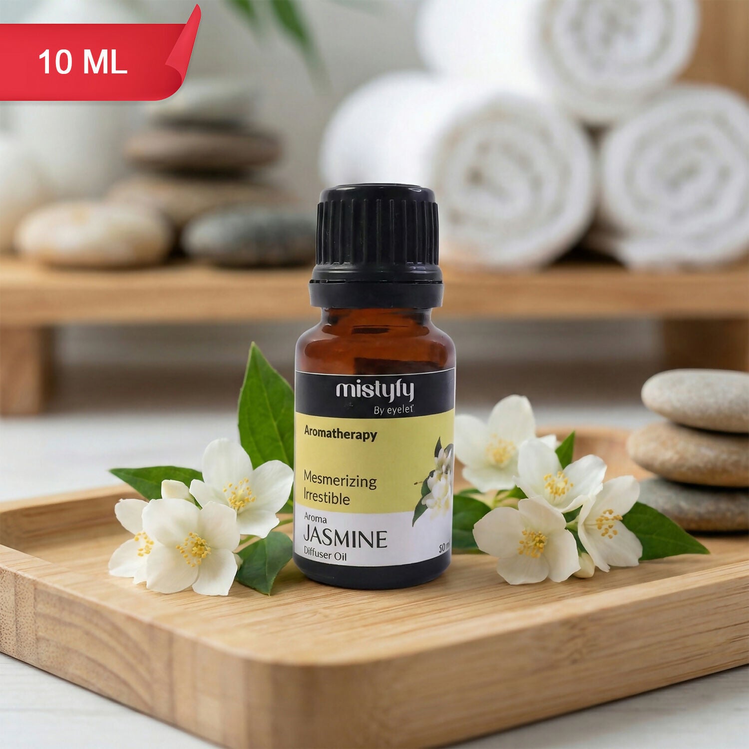 Eyelet Aromatherapy Jasmine Diffuser Oil Mesmerizing Floral Aroma Oil (10Ml)