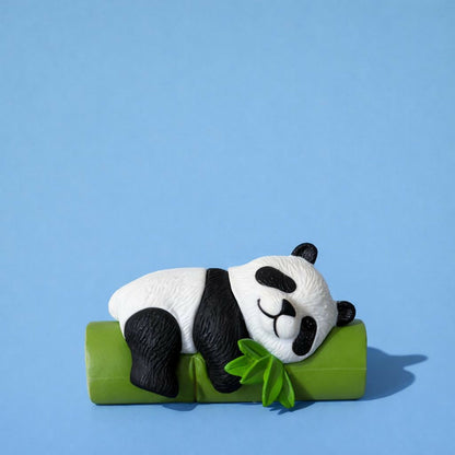 Sleeping Panda poly-resin Bamboo Showpiece | Cute Mini Decorative Figurine