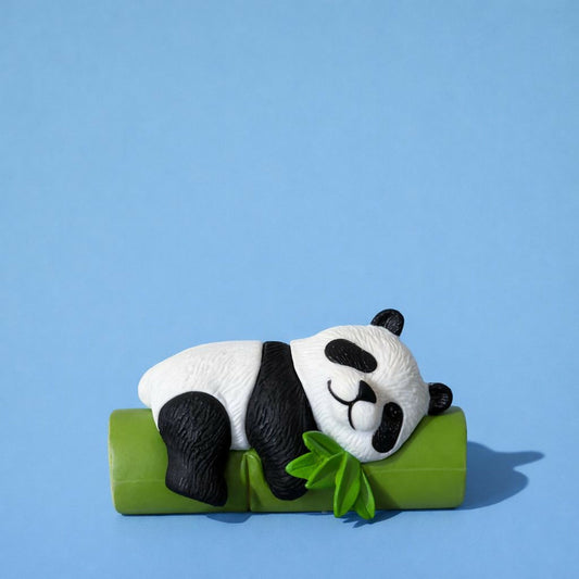 Sleeping Panda poly-resin Bamboo Showpiece | Cute Mini Decorative Figurine