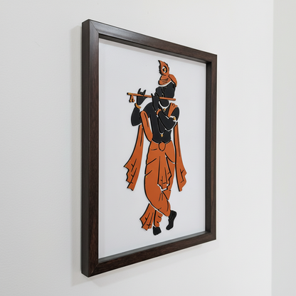 Krishna Wall Art Frame | Premium Minimalist Spiritual Wall Art for Living Room, Bedroom & Meditation Space