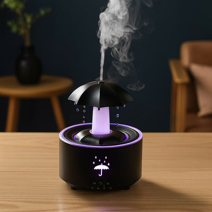 Umbrella Aroma Diffuser with Color Light & Rotating Mist for Home & Bedroom