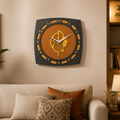 Premium Geometric Designer Wall Clock | Luxury Square Decorative Clock for Living Room, Office & Bedroom