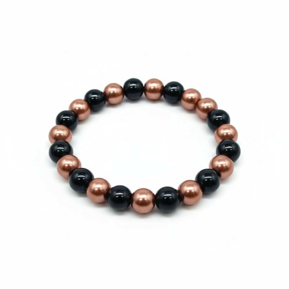 Trendy Black and Gold Bracelet – Unisex
