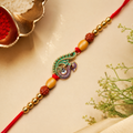 Peacock Designer Rakhi for Brother | Premium Handmade Raksha Bandhan Thread