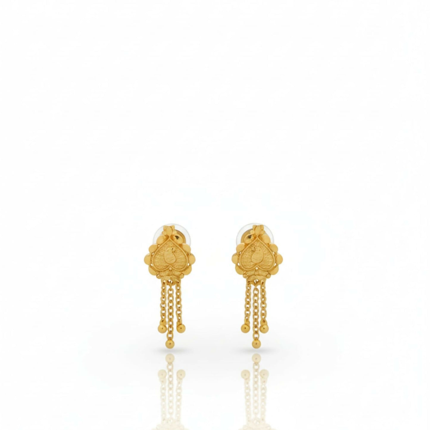 Nice 3 Line Golden Earrings for Women & Girls – Traditional Fancy Gift
