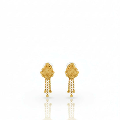 Nice 3 Line Golden Earrings for Women & Girls – Traditional Fancy Gift