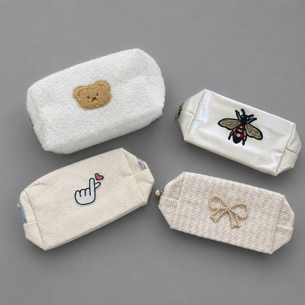 Stylish multipurpose pouch with smooth zipper closure