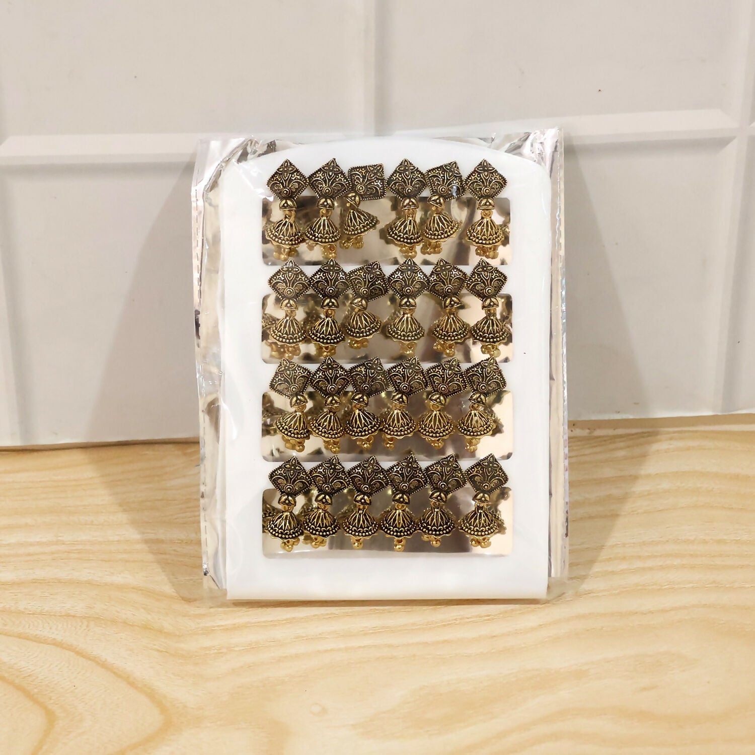Complete 12 Pair Jhumka Earrings Set display
