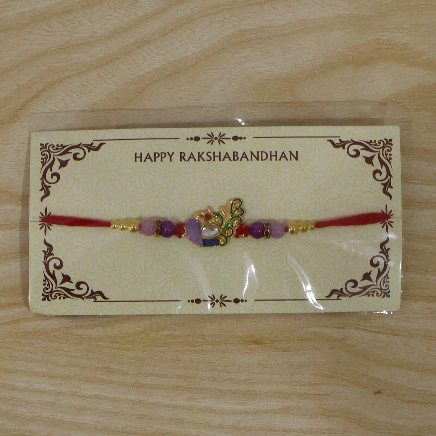 Royal Antique Peacock Kundan Designer Rakhi