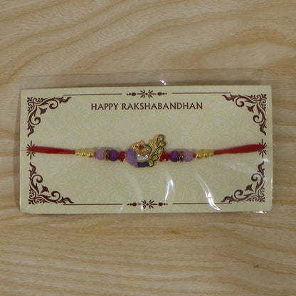 Royal Antique Peacock Kundan Designer Rakhi