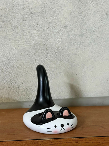 Cute Cat Phone Stand Desk Mobile Holder for Smartphone, Table & Office Decor