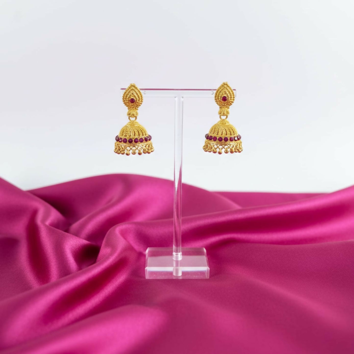 Elegant Gold Plated Jhumki Earrings for Women & Girls | Traditional Party Wear
