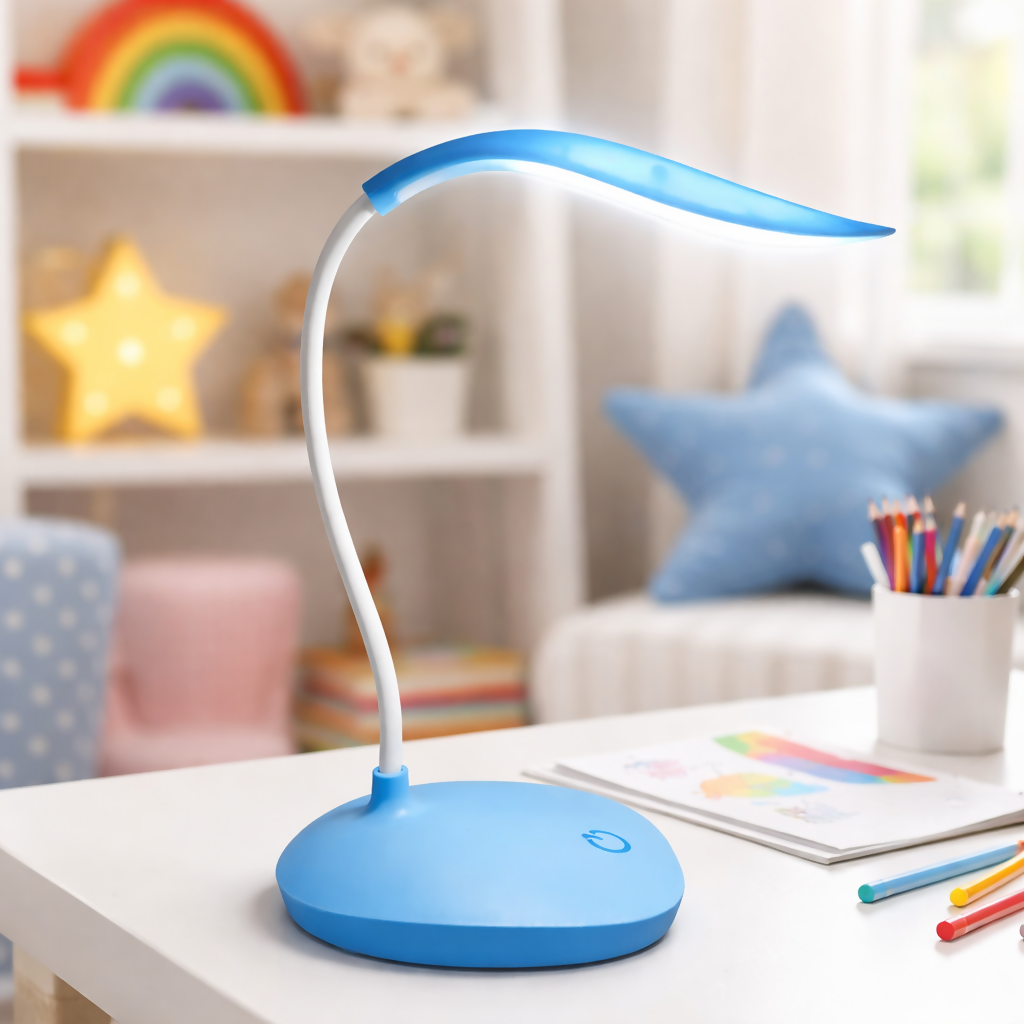 LED Desk Lamp with Flexible Neck, Touch Control Table Light for Study & Office(BLUE)