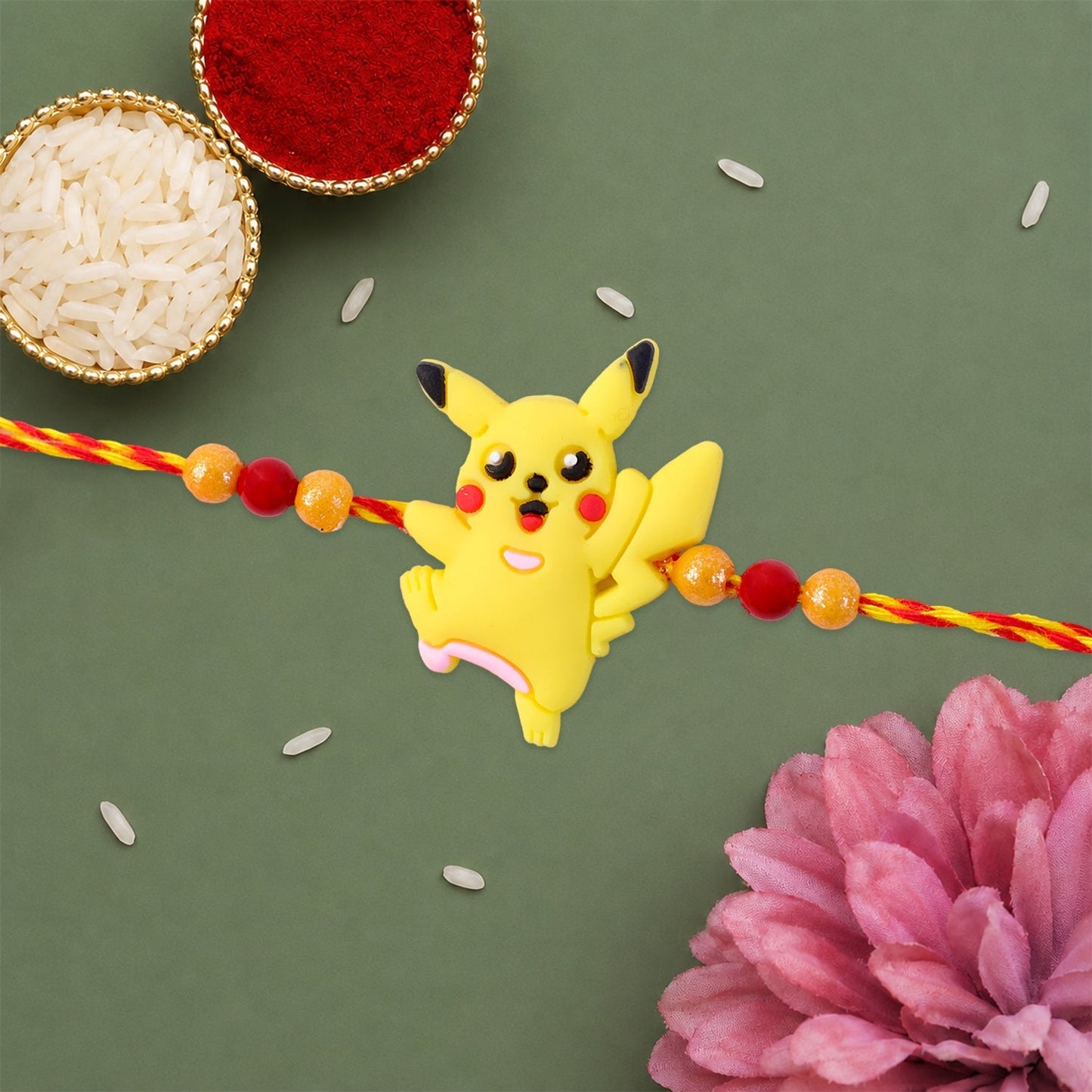 Cartoon Character Charm Kids Rakhi Beaded Designer for Brother (10pcs)