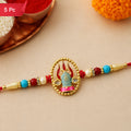 Mahadev Shivling Designer Rakhi with Beads for Brother Raksha Bandhan Gift (5pcs)