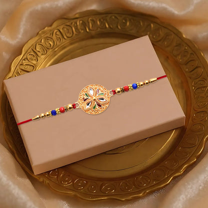 Meenakari Floral Rakhi Elegant Colorful Beads for Raksha Bandhan (5pcs)