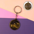 Nandi Bull Keychain – Antique Shivling & Om Engraved Spiritual Ring