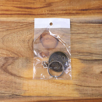 Nandi Bull Religious Keychain with Shivling & Om Engraving – Antique Finish Spiritual Key Ring