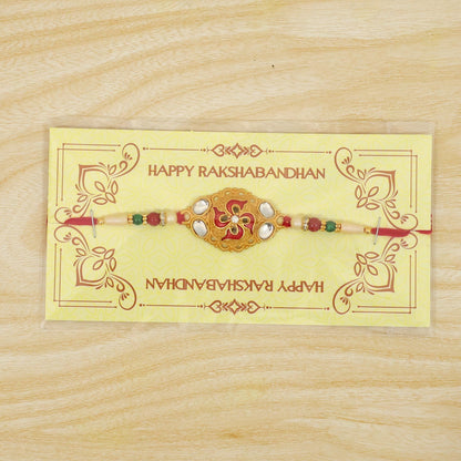Swastik Designer Rakhi with Pearls for Raksha Bandhan Special (10pcs)