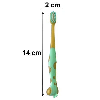 Close-up of kids toothbrush and animal whistle toy