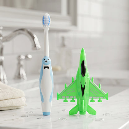 Kids Toothbrush and  Airplane Keychain Toy Set